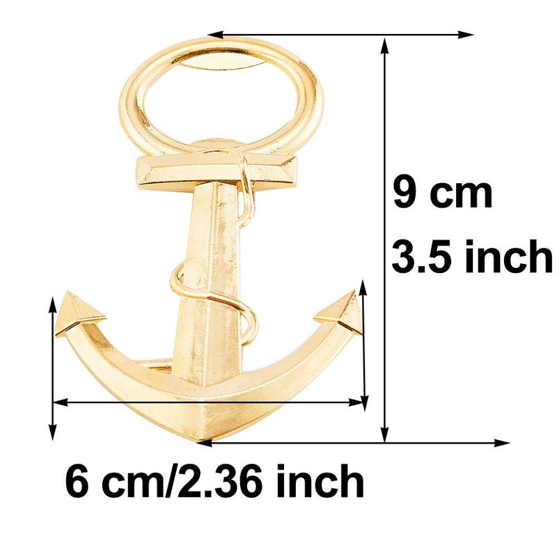 Bodosac 30 Pcs Gold Anchor Bottle Openers, Baby Shower Wedding Party Favors with Bag, Vintage Style, Less Oxidized, Perfect for Weddings, Parties, DIY Projects - Image 4